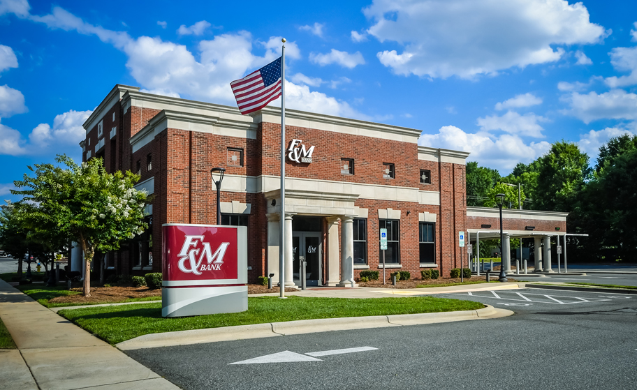 Outside F&M Bank Concord office 