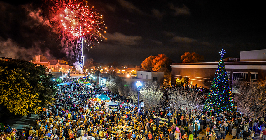 An image of fireworks during the holiday season