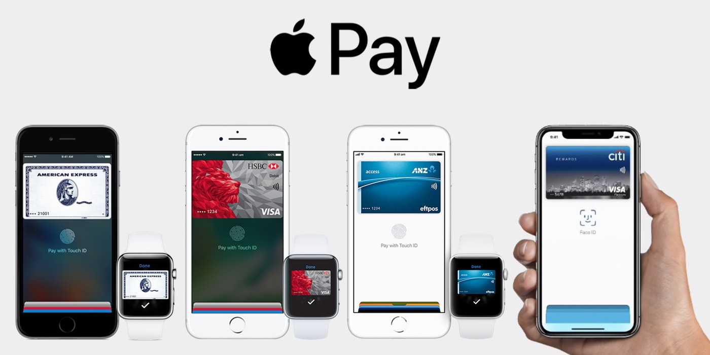Four phones using apple pay.