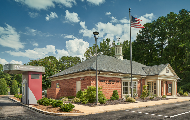 Outside F&M Bank Jake Alexander Boulevard office 